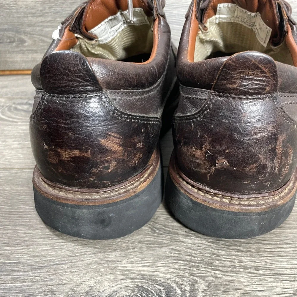 VTG Red Wing Irish Setter Shoes Mens 12 Brown Leather Moc Toe Oxford Work Rugged